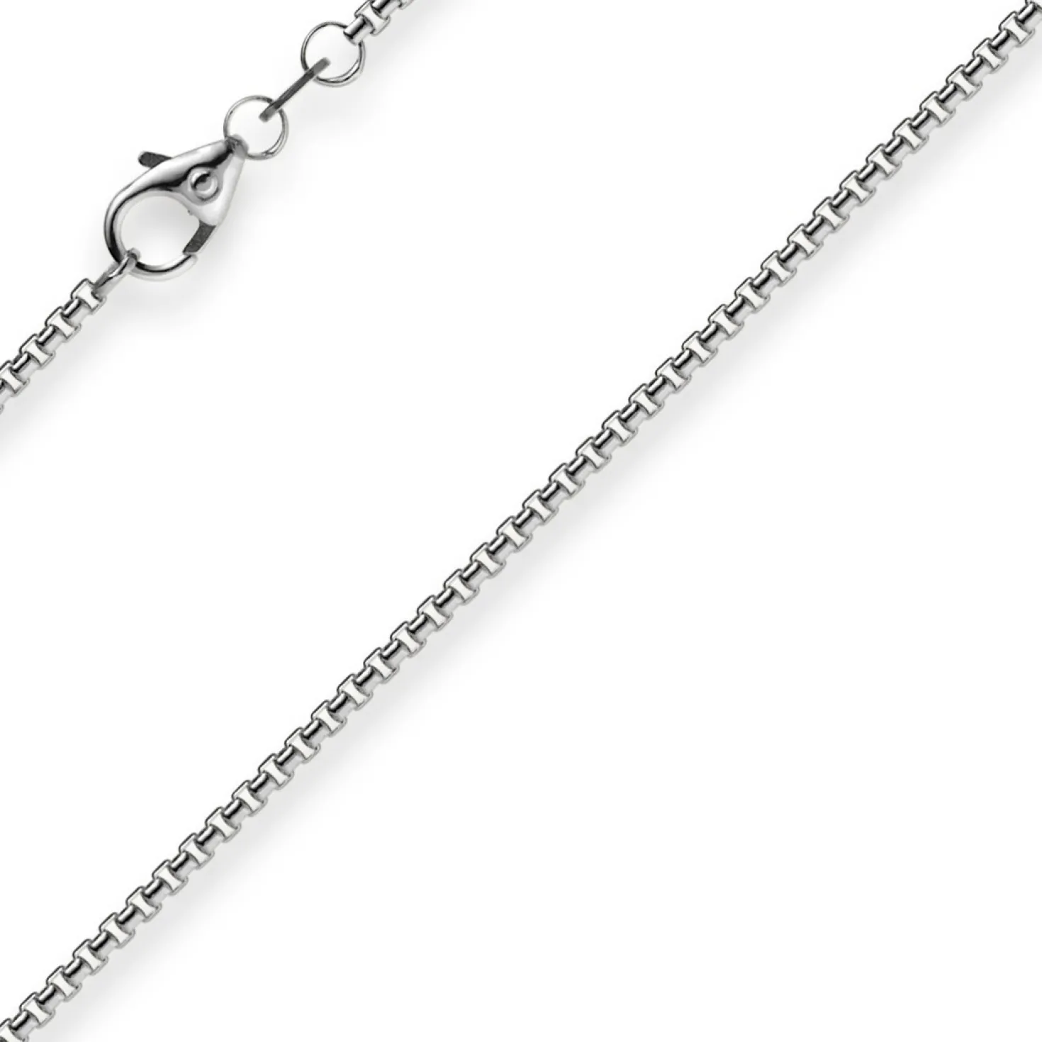 1,5mm Venezianerkette aus 750 Gold Weißgold Kette Collier Halskette rund 42cm
