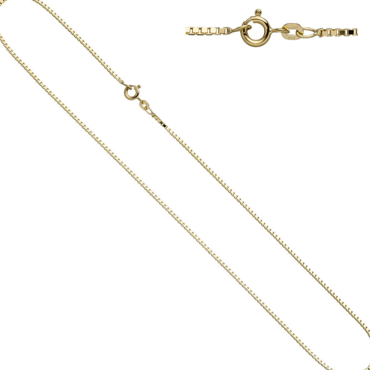 1,0mm Venezianerkette Collier 585 Gelbgold Gold Kette Halskette, 45cm