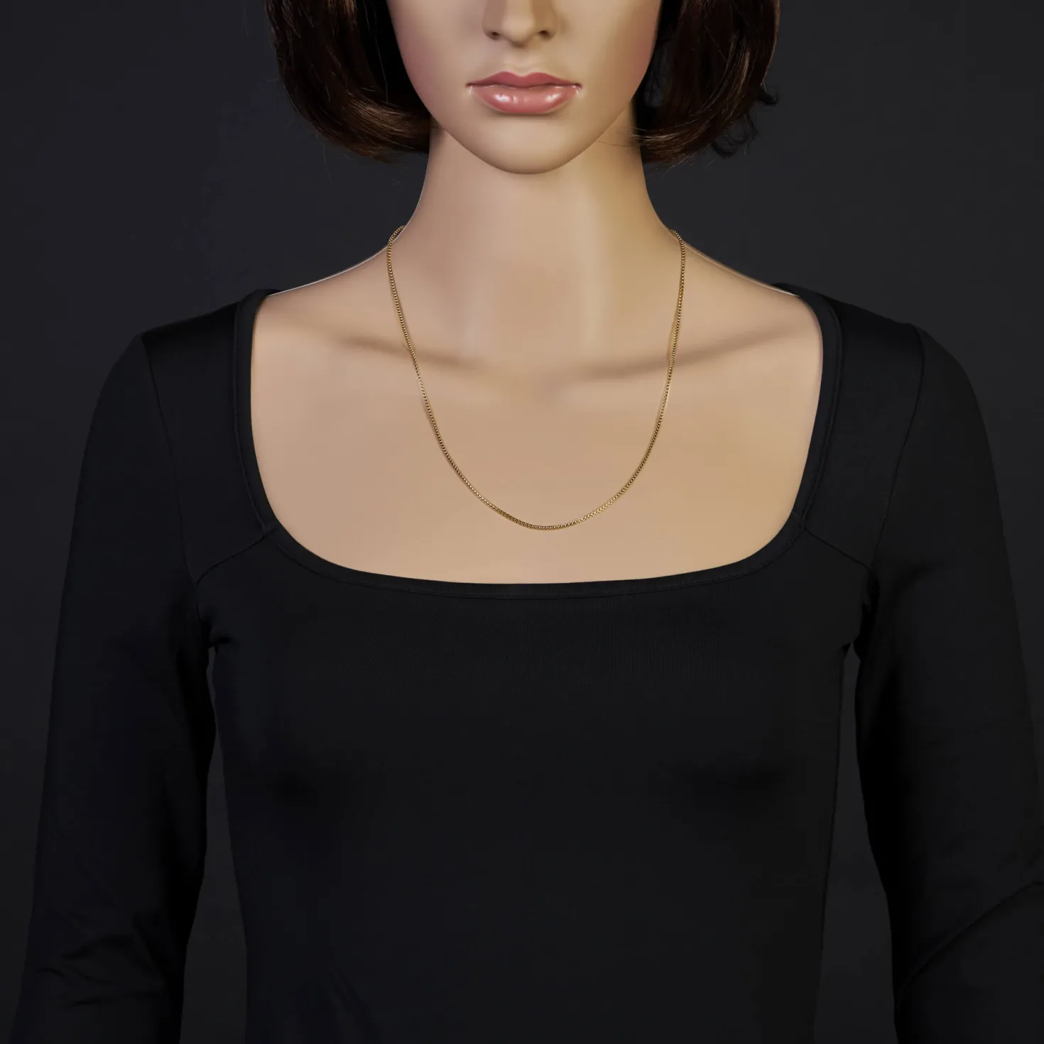 1,5mm Venezianerkette 585 Gold Gelbgold Kette Collier Halskette rund 55cm