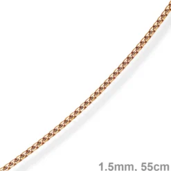 1,5mm Venezianerkette 585 Gold Rotgold Kette Collier Halskette rund 55cm