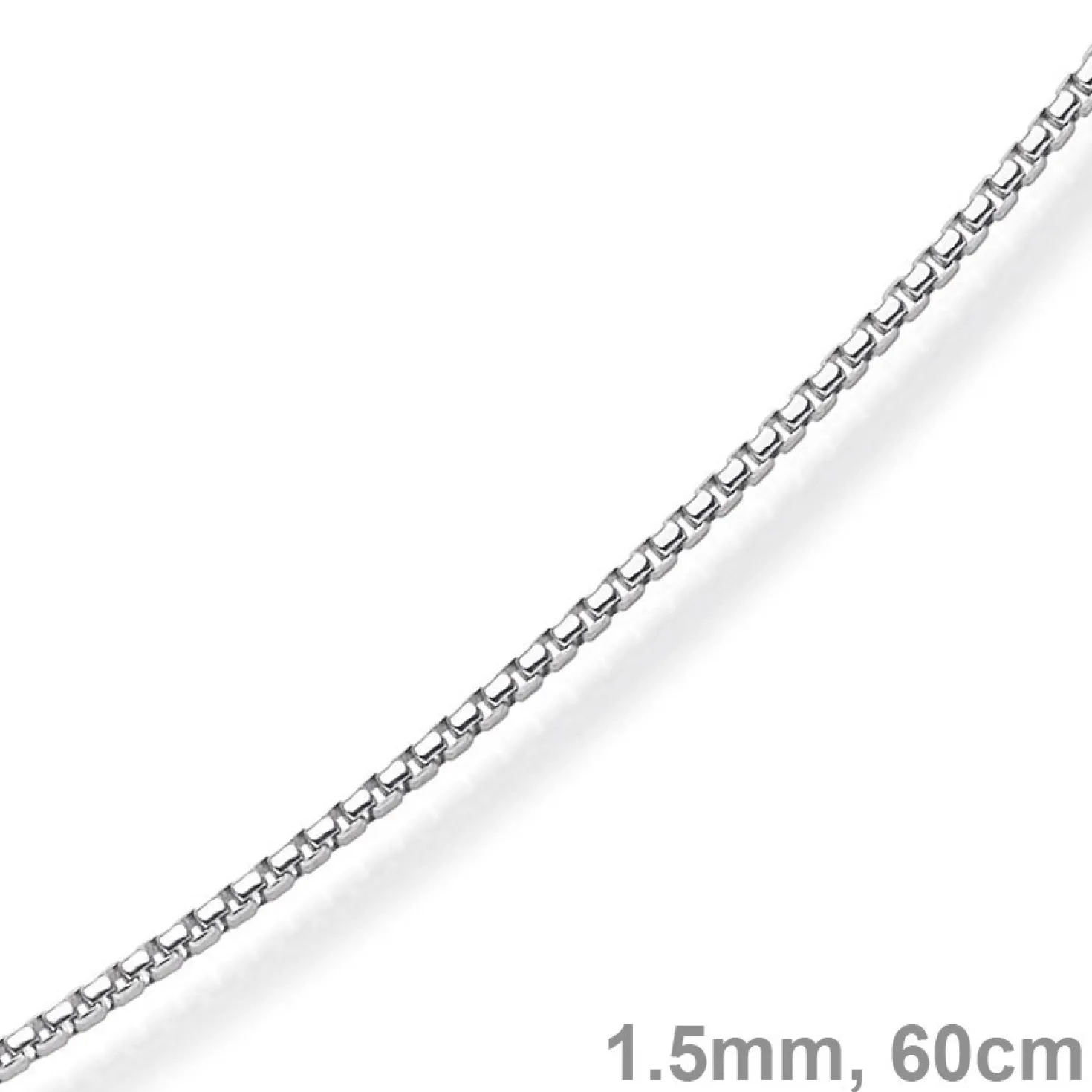 1,5mm Venezianerkette 585 Gold Weißgold Kette Collier Halskette rund 60cm
