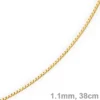 1,1mm Venezianerkette Kette Collier aus 585 Gold Gelbgold, 38cm, Damen