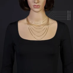 1,1mm Venezianerkette Kette Collier aus 585 Gold Gelbgold, 38cm, Damen