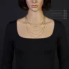 0,9mm Venezianerkette Kette Collier aus 585 Gold Gelbgold, 42cm, Damen