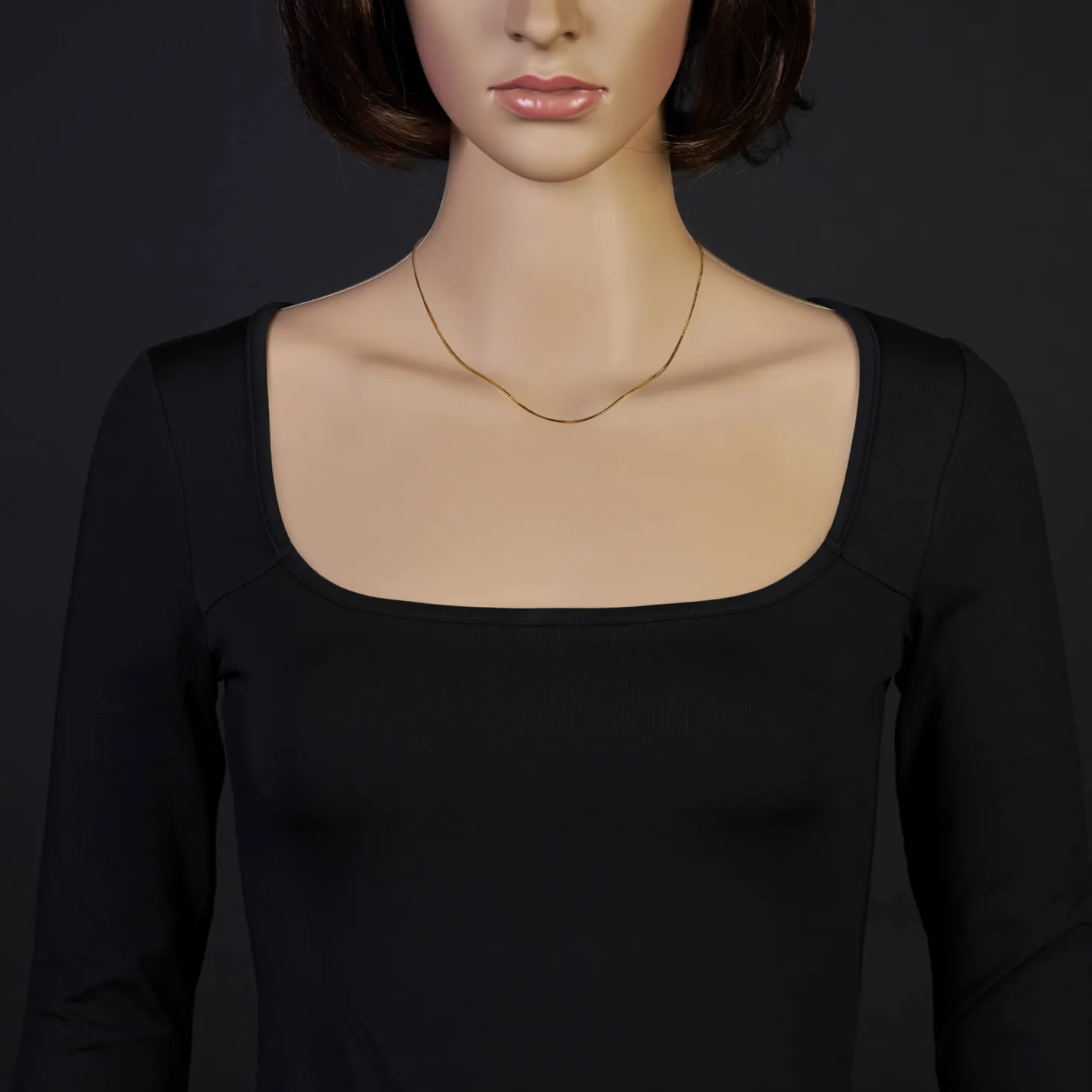 0,9mm Venezianerkette Kette Collier aus 585 Gold Gelbgold, 42cm, Damen