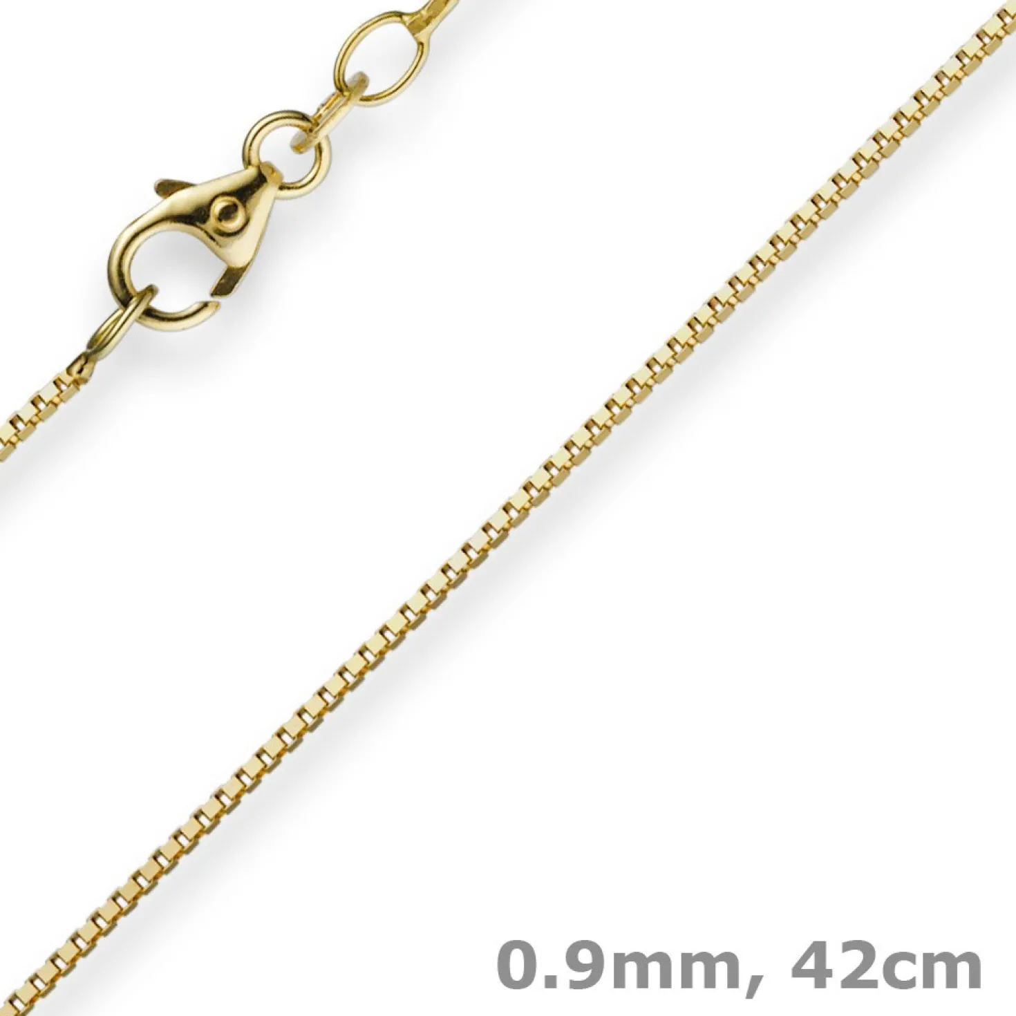 0,9mm Venezianerkette Kette Collier aus 585 Gold Gelbgold, 42cm, Damen