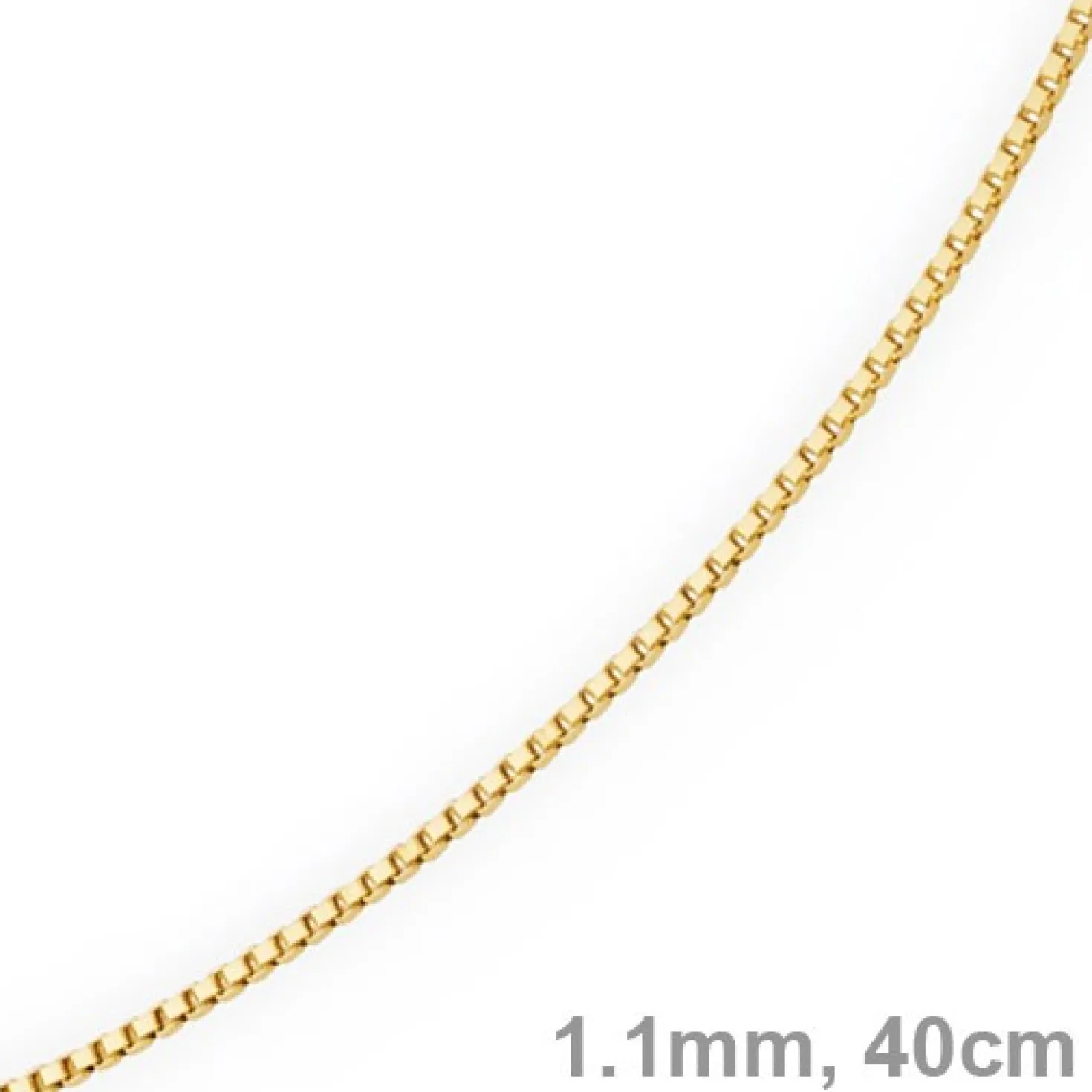 1,1mm Venezianerkette Kette Collier aus 585 Gold Gelbgold, 40cm, Damen