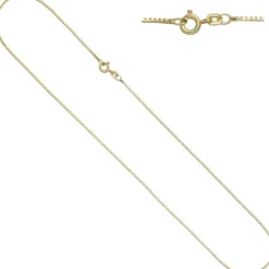 1,3mm Venezianerkette Kette Collier Halskette aus 925 Silber vergoldet 45cm