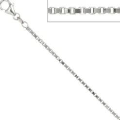 1,8mm Venezianerkette Kette Collier, 925 Silber, Silberkette, 80 cm