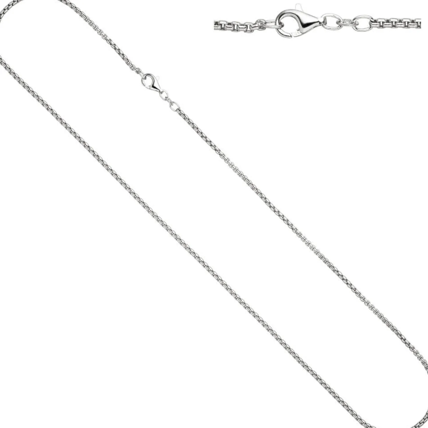 1,6mm Venezianerkette Kette Collier aus 925 Silber oval 36cm