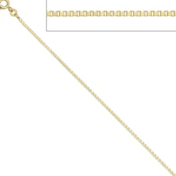 1,5mm Venezianerkette Kette, 585 Gold Gelbgold, Goldkette, 42 cm