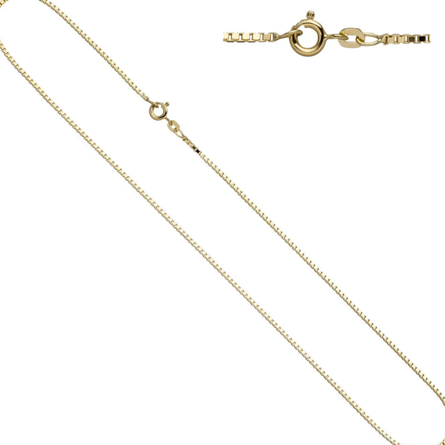 1,5mm Venezianerkette Kette, 333 Gold Gelbgold, Goldkette, 42 cm