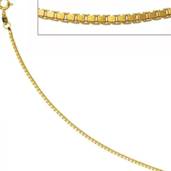 1,5mm Venezianerkette Kette, 585 Gold Gelbgold, Goldkette, 50 cm