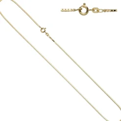 1,5mm Venezianerkette Kette, 585 Gold Gelbgold, Goldkette, 45 cm