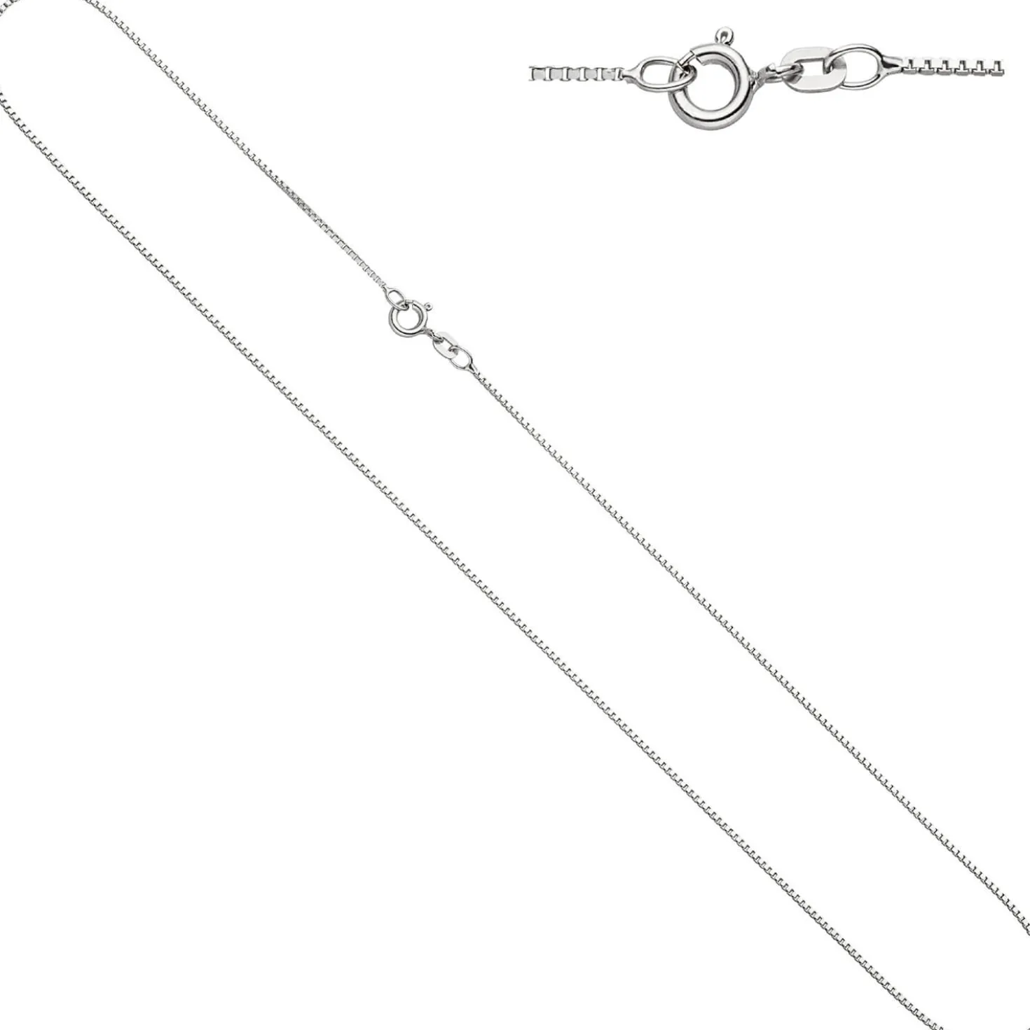 0,9mm Venezianerkette Kette Halskette Collier 333 Gold Weißgold 50cm