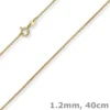 1,2mm Venezianer-Kette rund aus 750 Gold Gelbgold Kette Collier Halsschmuck 40cm