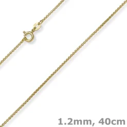 1,2mm Venezianer-Kette rund aus 750 Gold Gelbgold Kette Collier Halsschmuck 40cm