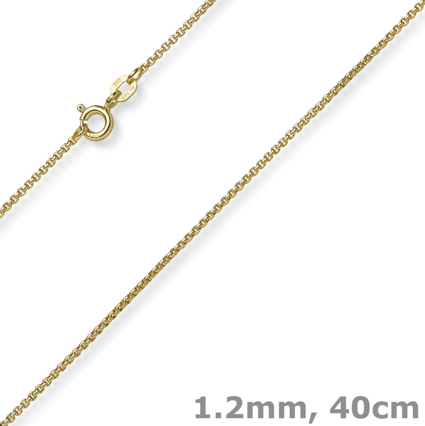 1,2mm Venezianer-Kette rund aus 750 Gold Gelbgold Kette Collier Halsschmuck 40cm