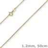1,2mm Venezianer-Kette rund aus 750 Gold Gelbgold Kette Collier Halsschmuck 50cm