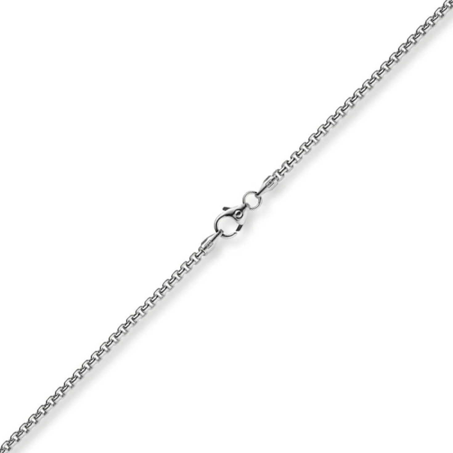 2mm Venezianerkette rund 750 Gold Weißgold Kette Collier Halskette 42cm Damen