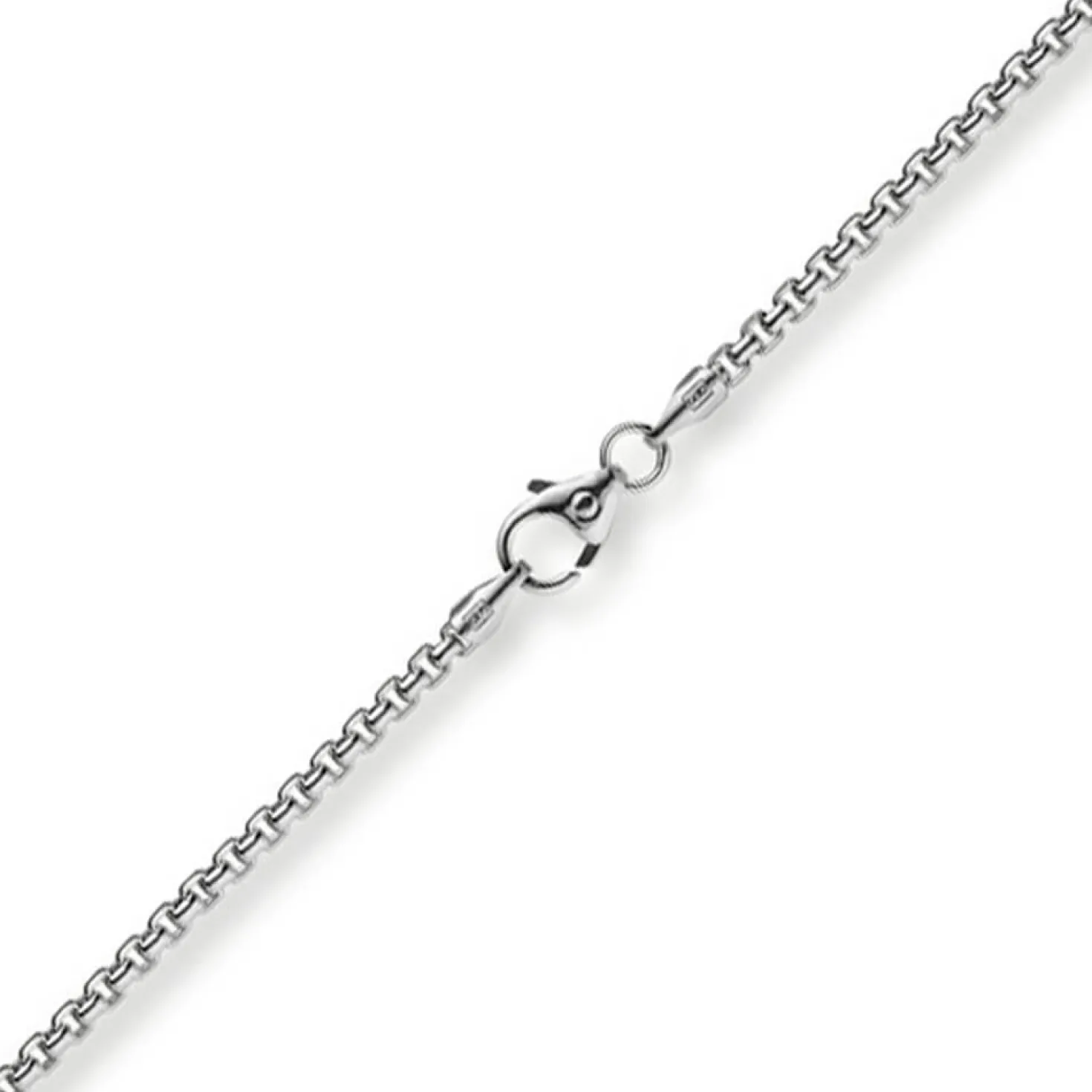 2mm Venezianerkette rund 750 Gold Weißgold Kette Collier Halskette 42cm Damen