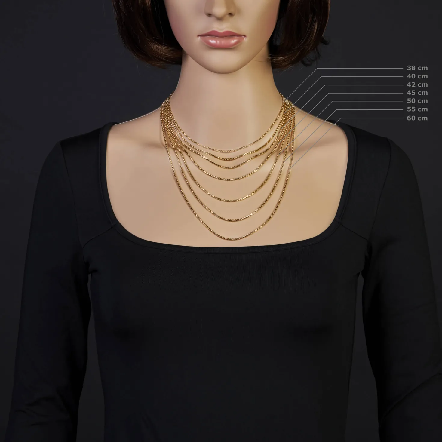 2mm Venezianerkette rund 585 Gold Gelbgold Kette Collier Halskette 42cm