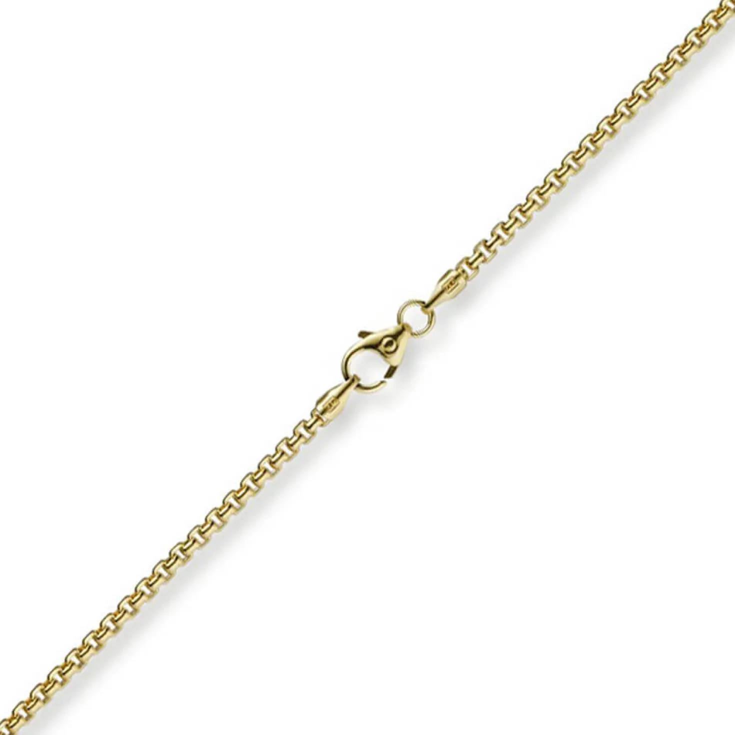 2mm Venezianerkette rund 750 Gold Gelbgold Kette Collier Halskette 50cm Damen