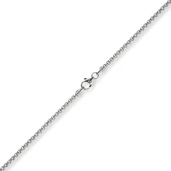 2mm Venezianerkette rund 750 Gold Weißgold Kette Collier Halskette 60cm Damen