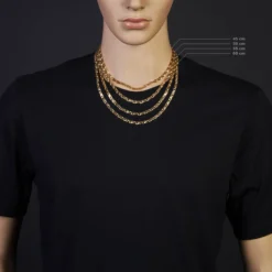 4,5mm Viktoriakette Kette Collier aus 585 Gold Gelbgold, 60cm, Herren