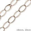 18mm Weit-Anker-Armband Armkette Armschmuck aus 585 Gold Rotgold oval 20cm