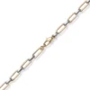 4,5mm Weit-Anker-Vierkant-Kette Halskette Collier 585 Weißgold & Rotgold 45cm