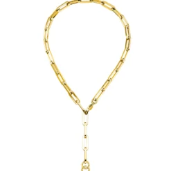 7mm Y-Kette Collier Anker weit vierkant Kette aus Edelstahl gold-farben 55cm