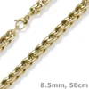 8,5mm Zopf-Kette Collier 585 Gold Gelbgold 50cm Halsschmuck Halskette glänzend