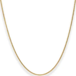 1,3mm Zopfkette Goldkette Collier Halskette aus 750 Gold Gelbgold 42cm