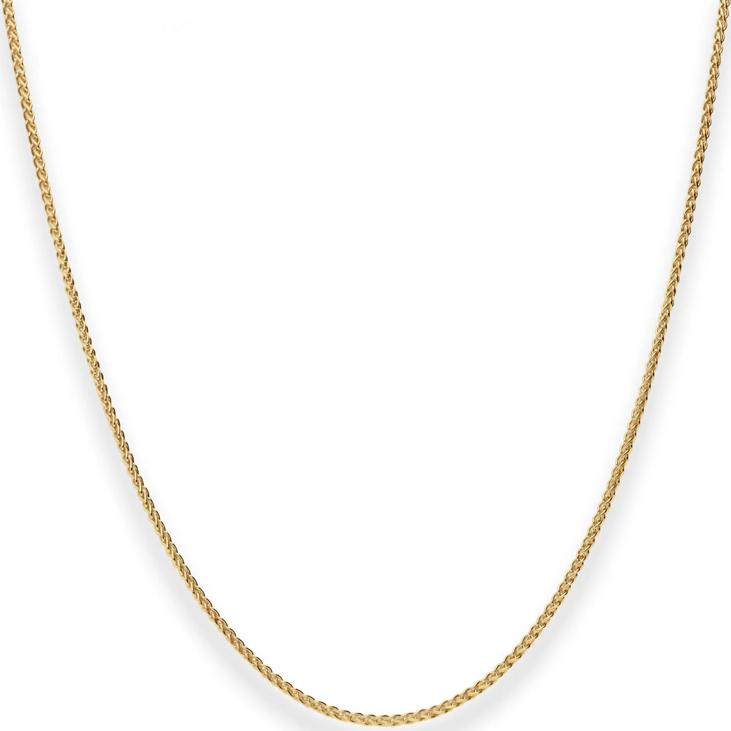 1,3mm Zopfkette Goldkette Collier Halskette aus 750 Gold Gelbgold 42cm