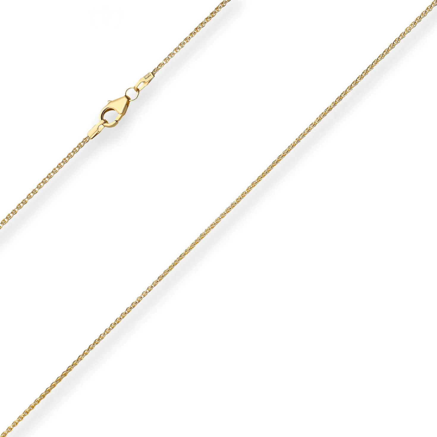 1,3mm Zopfkette Goldkette Collier Halskette aus 585 Gold Gelbgold 42cm