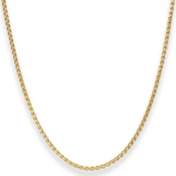 2,1mm Zopfkette Goldkette Collier Halskette aus 375 Gold Gelbgold 50cm
