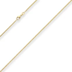 1,7mm Zopfkette Goldkette Collier Halskette aus 375 Gold Gelbgold 45cm