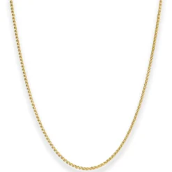 1,7mm Zopfkette Goldkette Collier Halskette aus 375 Gold Gelbgold 45cm