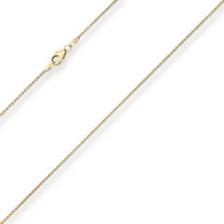 1,3mm Zopfkette Goldkette Collier Halskette aus 333 Gold Gelbgold 40cm