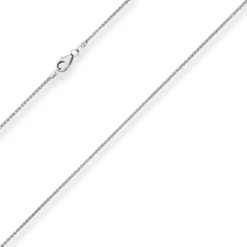 1,3mm Zopfkette Goldkette Collier Halskette aus 585 Gold Weißgold 50cm