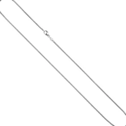 1,2mm Zopf-Kette Halsschmuck Halskette Collier aus 585 Gold Weißgold 40cm Damen