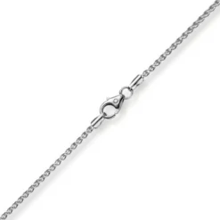 1,5mm Zopfkette Kette Collier aus 750 Gold Weißgold, Goldkette, 40cm