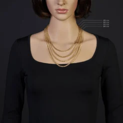 4mm Zopfkette Kette Collier aus 750 Gold Gelbgold Goldkette 50cm Unisex