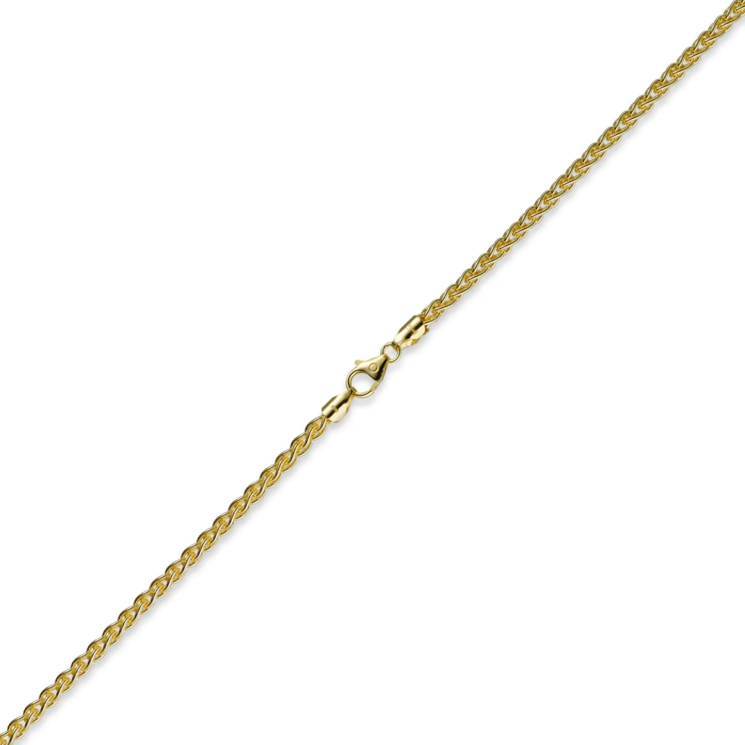 4mm Zopfkette Kette Collier aus 750 Gold Gelbgold Goldkette 50cm Unisex