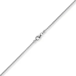 1,5mm Zopfkette Kette Collier aus 750 Gold Weißgold, Goldkette, 38cm