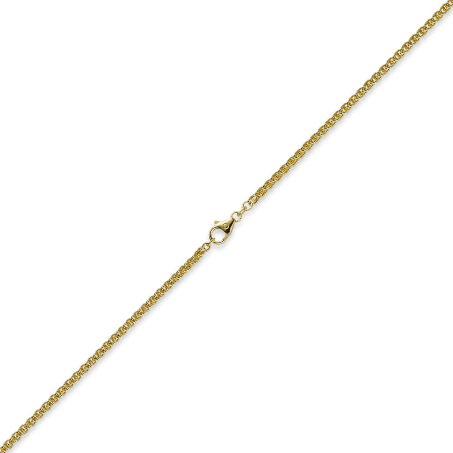 3mm Zopfkette Kette Collier aus 585 Gold Gelbgold, Goldkette, 50cm