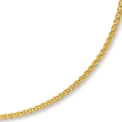 4mm Zopfkette Kette Collier aus 585 Gold Gelbgold, Goldkette, 55cm