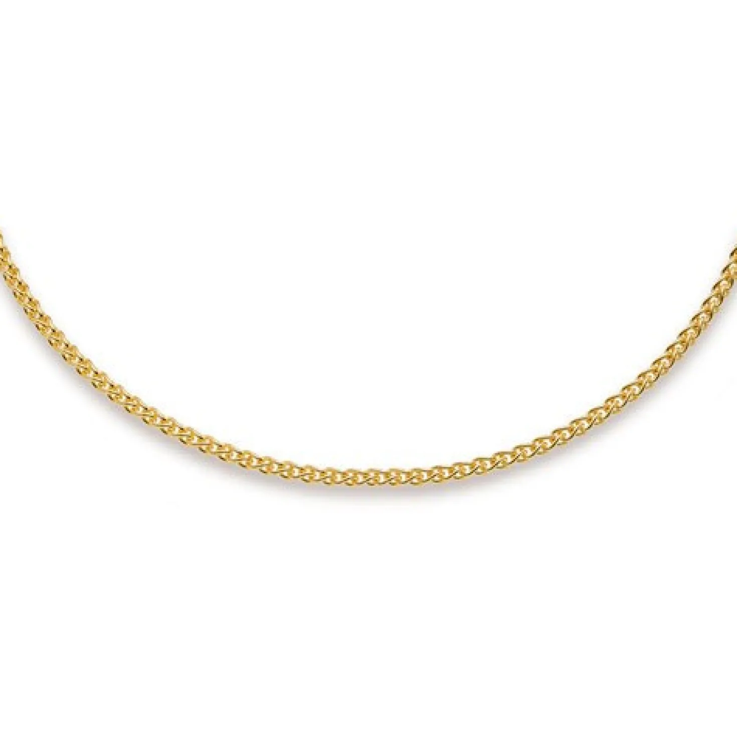 3mm Zopfkette Kette Collier aus 750 Gold Gelbgold Goldkette 45cm Unisex