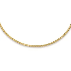 3mm Zopfkette Kette Collier aus 585 Gold Gelbgold, Goldkette, 60cm